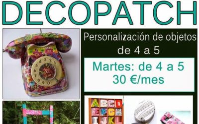 TALLER DECOPATCH. Martes de 16:00 a 17:00 horas.