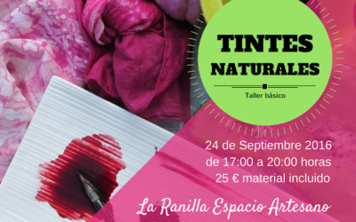 Taller de tintes naturales en La Ranilla Espacio Artesano. Imparte Nathalie Leturcq.