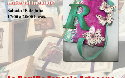 Taller de Marcapáginas en La Ranilla Espacio Artesano. Sábado 16 de Julio. 10 € (material incluído)