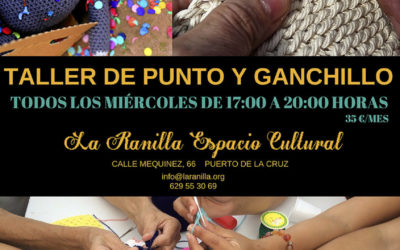 Taller de punto y ganchillo en La Ranilla Espacio Cultural todos los miércoles de 17 a 20 horas